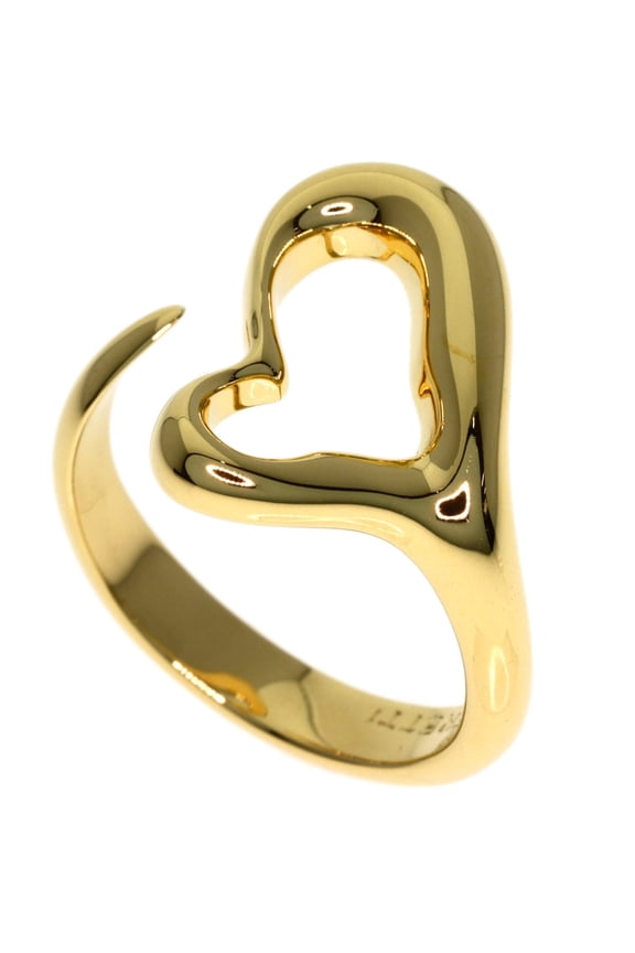 Pre-Owned Tiffany & Co. Open Heart Ring, 18K Yellow Gold, Women's.