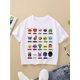 thumbnail image 1 of Camiseta de dibujos animados para niños: camiseta de manga corta con estampado 3D y diseño gráfico divertido, mezcla de algodón suave y elástico, cuello redondo, informal, para verano, para niños y, 1 of 7