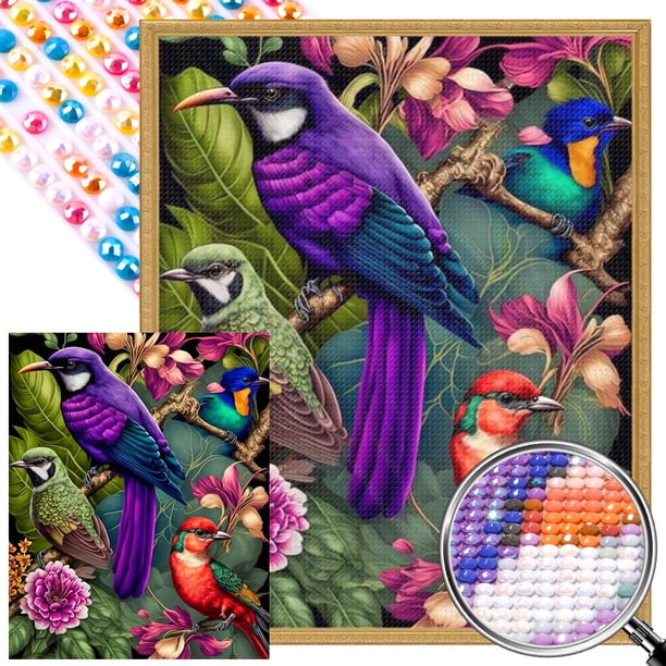 5D DIY Taladro Parcial AB Diamante Pintura Loro 45x55CM