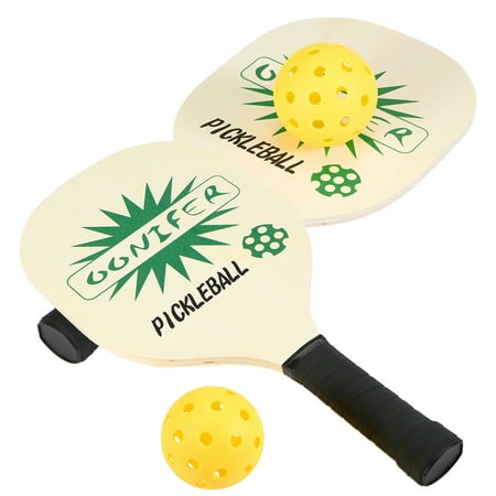 Wood Pickleball Paddle Set Light Weight Pickleball Paddles with Carry ...