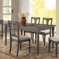 thumbnail image 2 of Bowery Hill Contemporary Rustic Square Wooden Top Dining Table in Weathered Gray, 2 of 3