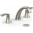 thumbnail image 3 of HOSSLLY Widespread Bathroom Faucets 8 inch Brushed Nickel Arc 2 Handle Lavatory Faucet, 3 of 7