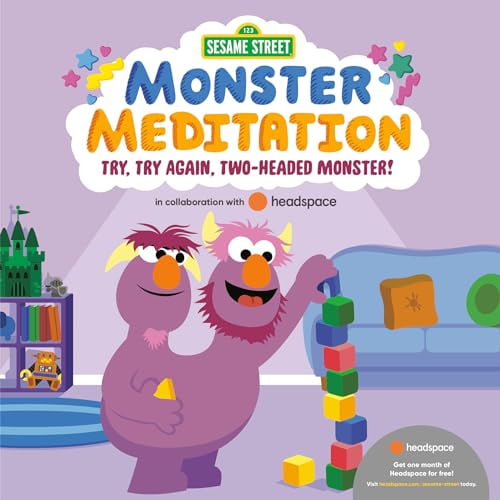 Pre-Owned Try, Try Again, Two-Headed Monster!: Sesame Street Monster Meditation in Collaboration with Headspace (Board book) 0593482506 9780593482506