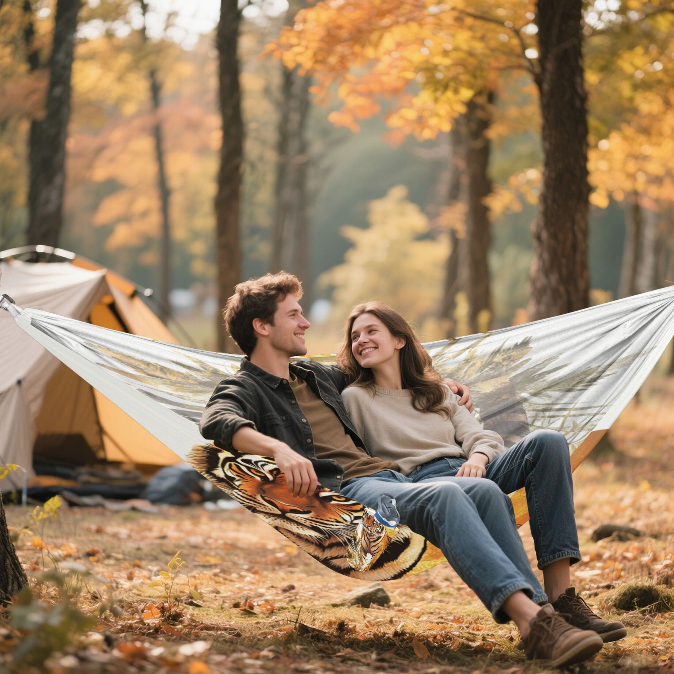 Hammock Camping Hammock Nylon Portable Hammock Travel Camping Hammock Super Beautiful Tiger