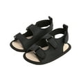 thumbnail image 4 of Lilgiuy Toddler Shoes Baby Boys Girls Cute Fashion Cotton Buckle Non-slip Soft Bottom Sandals Party School Shoes, 4 of 5