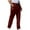 Wine, variant on Up to 65% off!Fashion Plus Size Casual Pants for mens loose fit Solid Color Pockets Elastic Waist Outdoor Straight Type Fitness Pants Cargo Pants Trousers
