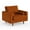 Orange, variant on Pemberly Row Contemporary Performance Velvet Arm Chair in Blue
