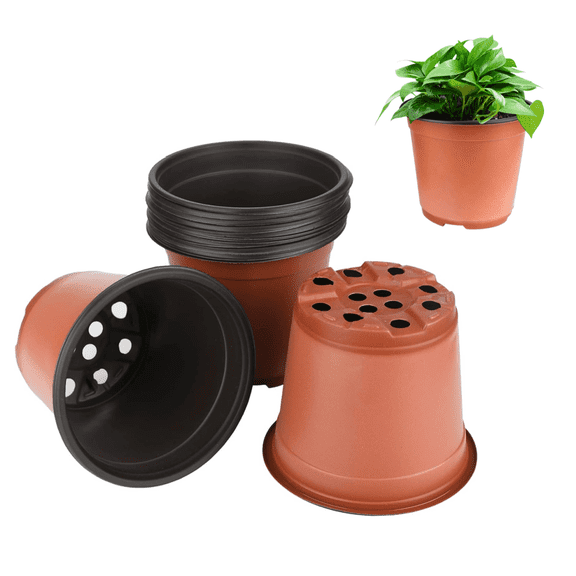 50 Pcs Plastic Plants Nursery Seedlings Pot/Pots, Flower Plant Container, Seed Starting Pots for Plant