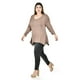 thumbnail image 2 of Blusa asimetrica con pedreria Roman Fashion /Tallas Extras, 1-204N (Cafe) cafe 38, 2 of 6