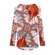 thumbnail image 4 of Blusa de manga larga con cuello redondo para mujer, informal, Sexy, a la moda, con estampado holgado Pompotops  FGAJ5699, 4 of 5