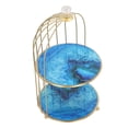 thumbnail image 1 of Double Layer Bird Cage Storage Rack, Cosmetics Organizer Stand with Partitioned Design, Vintage Desktop Makeup Jewelry Holder for Women Girl Valentine Souvenir, 1 of 7
