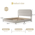thumbnail image 3 of 4 EVER WINNER Queen Size Bed Frame,Cloud Boucle Upholstered Platform Bed Frame with Headboard, Soft Rounded Corners, No Box Spring Required, Non-Slip and Noise-Free, Easy Assembly, White, 3 of 9
