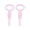 Transparent pink, variant on Eyelash Mascara Guard,3-In-1 Eyelashes Tools, Lash Separator Comb,Eyelash Guard Guide Tool Beginners Friendly Tool for Women - Dark Pink