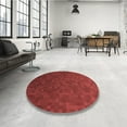 thumbnail image 4 of Ahgly Company Machine Washable Indoor Round Transitional Cranberry Red Area Rugs, 8' Round, 4 of 7