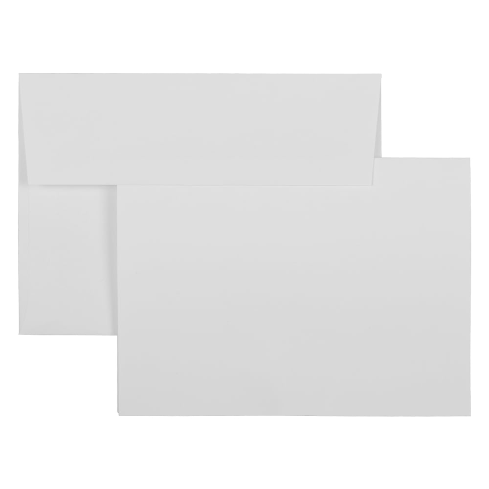 JAM Foldover Greeting Card Set, A7 Size, 50/Pack, White