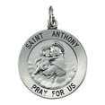 thumbnail image 3 of Saint Anthony Religious Medal - 14K White / Gold / 15.00 MM / 2/3 Inch, 3 of 3