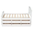 thumbnail image 6 of Twin Platform Storage Bed - White Solid Wood, 6 Drawers, Twin Size. Bedroom Furniture for Small Spaces. Durable, Eco-Friendly Design. Easy Assembly., 6 of 18