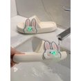 thumbnail image 2 of Preppy Slides For Women, Cartoon Rabbit Design Single Band Indoor Glowing Shoes, 2 of 4