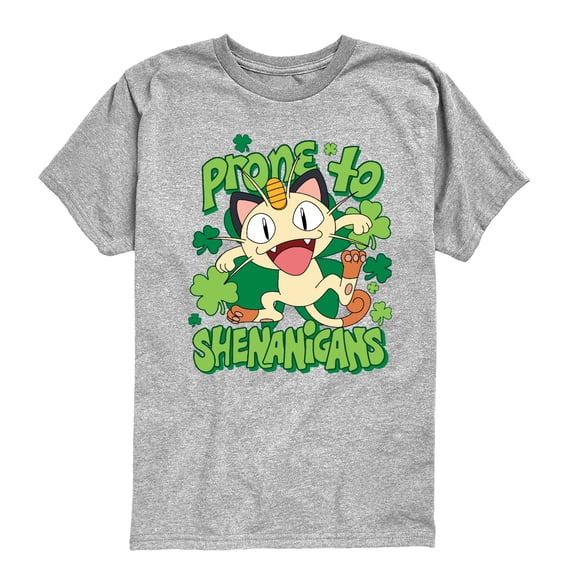 Pokémon - Shenanigans Meowth - Youth Boys Short Sleeve Graphic T-Shirt