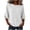 White, variant on ZZkhGO Women's 3/4 Sleeve Scoop Neck T Shirt Loose Casual Solid Color Basic Top Loose Fit Tops for All Season Daily Wear