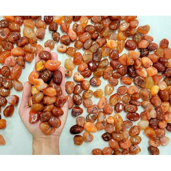 Tumbled Carnelian Crystal Stones size SMALL 1/2 inch to 1 inch
