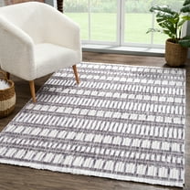 United Weavers Keya Naaz Modern Geometric Runner Rug, Smoke, 2'7" x 7'2"