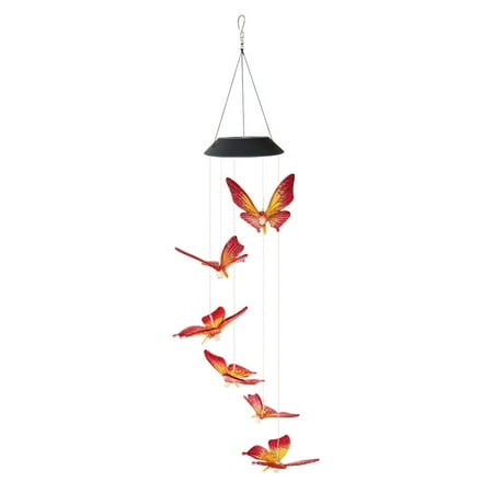

Aousin LED Solar Wind Chime Butterfly Light Color Changing IP65 Hanging Lamp (A)