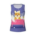 thumbnail image 4 of Fotbe Dog Washes in a Bath Womens Loose Fit Casual Flowy Slim-Fit Tank Tops Athletic Round Neck Trendy Sleeveless Summer Tops for Gym and Yoga-X-Large, 4 of 9