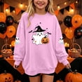thumbnail image 2 of Enjoytime Halloween Crewneck Sweatshirt Ghost Graphic Long Sleeve Pullover Top Cute Fall Fashion Kids Clothes Girls 1-14 Years, 2 of 7