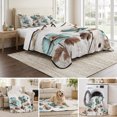 thumbnail image 6 of Queen Quilt Set 90''x96'', Retro Mallow Flowers Lightweight Bedspread Coverlet Set with 2 Pillow Shams, Spring Floral Butterfly Elegant Breathable All Season Quilt Bedding for Bedroom/Guest Room, 6 of 9