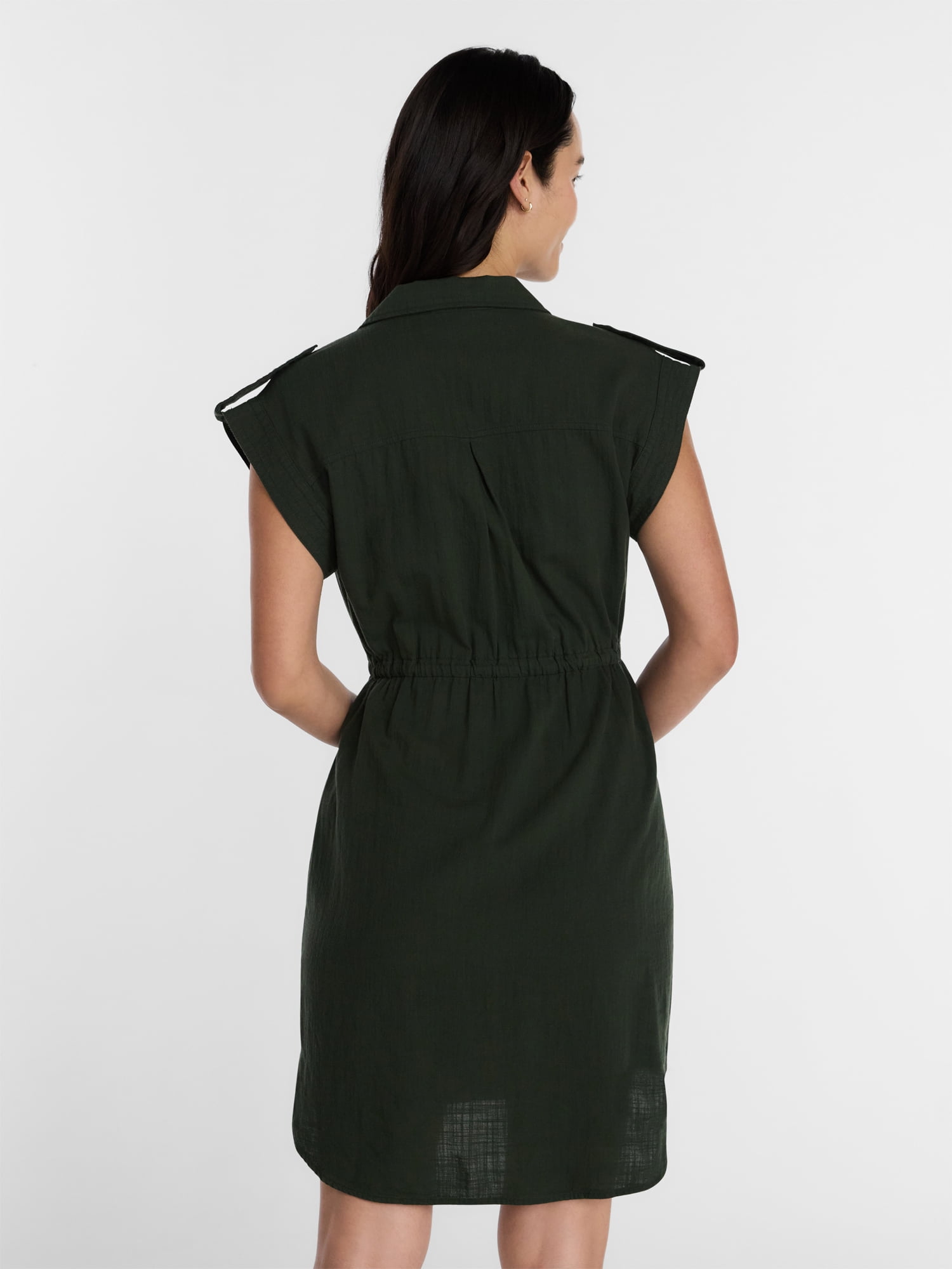 Time and Tru Women's Utility Shirtdress, Sizes XS-XXXL