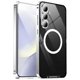 thumbnail image 1 of For Samsung Galaxy S25+ Case Compatible with MagSafe Metal Frame Matte Phone Cover - Green, 1 of 5