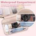 thumbnail image 4 of Neceser para mujer, neceser grande de viaje para cosméticos, neceser colgante para baño, neceser de maquillaje impermeable de PVC grueso, 4 of 5