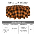 thumbnail image 3 of Mantel redondo impermeable SuQKXCo de 152 cm, naranja y negro, 3 of 8