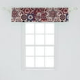 thumbnail image 2 of Ethnic Window Valance, Oriental Bohemian Traditional Flower Pattern and Geometric Folk Forms, Curtain Valance for Kitchen Bedroom with Rod Pocket, 54" X 18", Burgundy Eggshell Indigo, by Ambesonne, 2 of 2