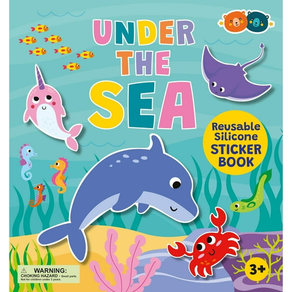 Buddy & Barney: Reusable Silicone Sticker Book - Under The Sea - Interactive Activity, Mix & Match Ocean Animal Scenes, Waterproof Storybook, Kids 3 