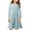 Light Blue, variant on Fjofpr Girls Clothes under $10 Girls Long Sleeve Solid Color Stretchy Dress A Line Twirly Skater School Recital Dress（4Y-14Y)