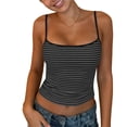 thumbnail image 4 of LILIYA Basic Tank Tops for Women Classic Solid Color Womens Summer Tank Tops Spaghetti Strap Soft Scoop Neck Sleeveless Tee Cami Camisole Basic Cami Layering Shirts, 4 of 10