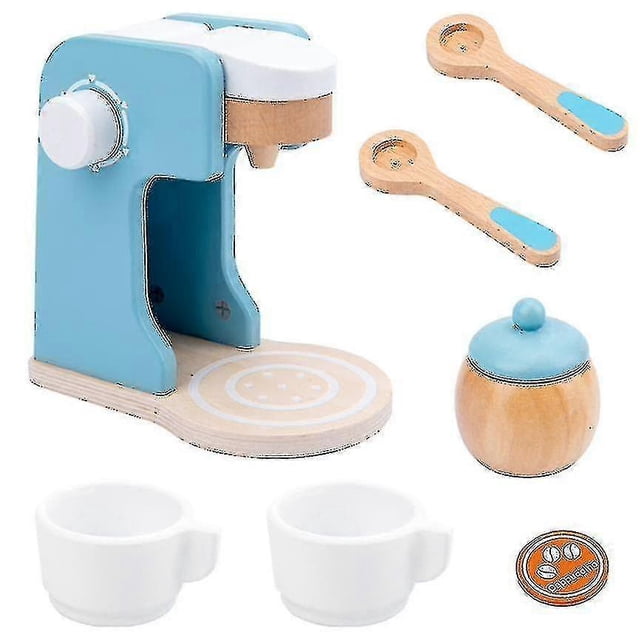 Kitchen Bread Maker Juicer Set For Children Simulation Play House Wooden Toy