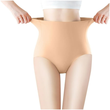 HAiming Women s Underwear Soft High Waisted Butt Lift Briefs Comfortable Breathable Ice Silk Seamless Panties