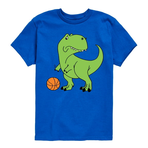 Instant Message - Trex Basketball - Toddler & Youth Short Sleeve Graphic T-Shirt