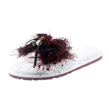 

KI-8jcuD Open Toe Fluffy Slippers Keep Shoes Plush Open Toe Warm Bow Home ry Slip On Home Slippers Flat Women Women S Slipper Acupressure Slippers For Women Happy Face Slippers For Women Womens S
