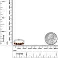 thumbnail image 6 of Gem Stone King 10K Two Tone Gold Red Garnet and Black Diamond Wedding-Bands Ring for Women | 0.94 Cttw | Round 3.5MM | Gemstone January Birthstone | Size 6, 6 of 6