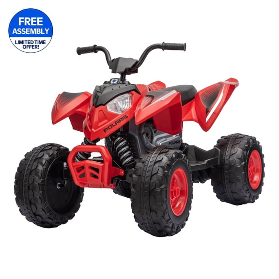 Polaris Outlaw 110 12V Red - Electric ATV Ride-On for Kids, Ages 3 , Includes Rechargeable Battery and Charger