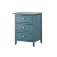 thumbnail image 5 of Noble House 3-Drawer Accent Nightstand, Bedside Table with Durable Particle Board Frame, Teal Finish, 5 of 6