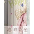 thumbnail image 6 of Easter Rabbits Sheer Curtains 54 Inch Length 2 Panels Set Window Treatments, Cute Bunny Eggs Butterflies Floral Leaf Beige Rod Pocket Semi Curtains for Living Room/Bedroom/Kitchen, 104"W x 54"L, 6 of 7