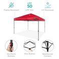 thumbnail image 5 of Best Choice Products 10x10ft Easy Setup Pop Up Canopy w/ 1-Button Setup, Wheeled Case, 4 Weight Bags - Red, 5 of 10