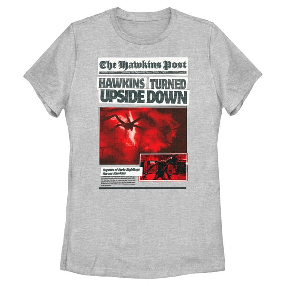 Netflix Women's Stranger Things Hawkins Turned Upside Down T Shirt