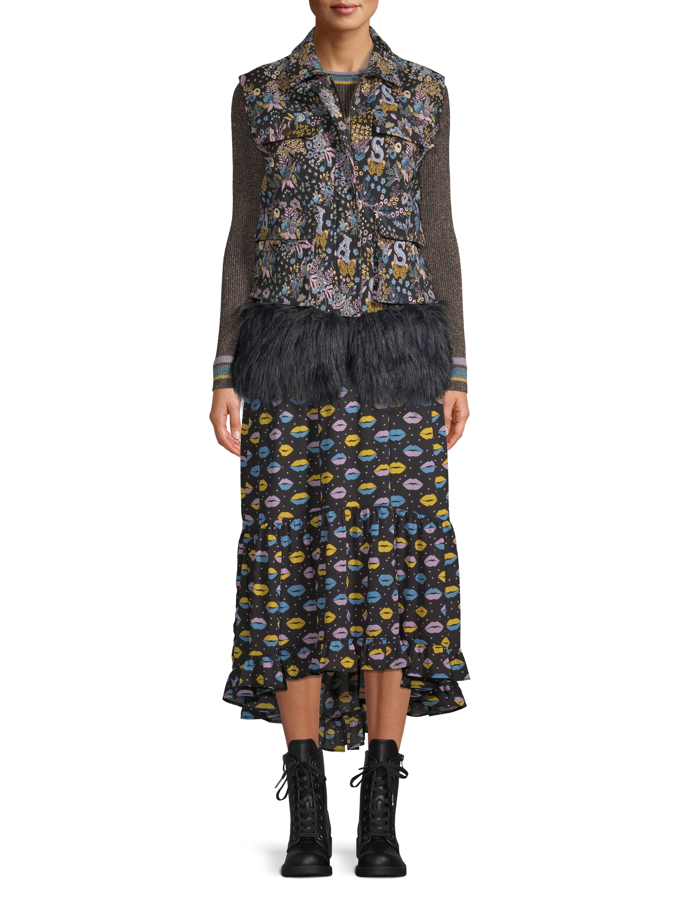 Sui by Anna Sui Women's Autumn Tapestry Vest