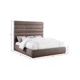 thumbnail image 3 of Meridian Furniture Adam Brown Linen Textured Fabric King Bed, 3 of 9